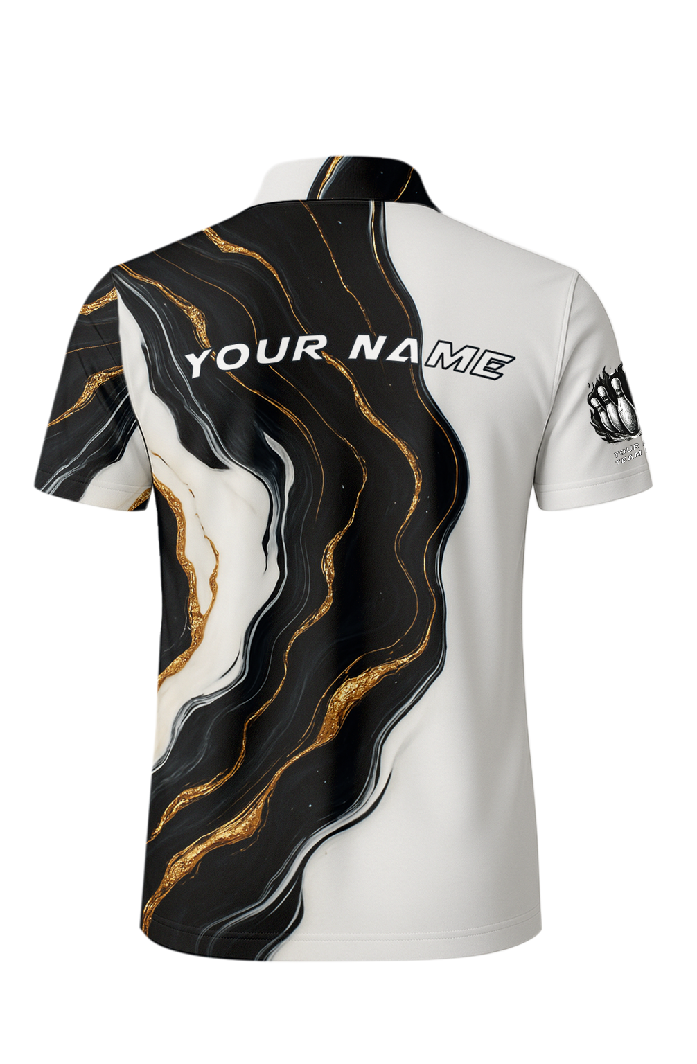 Marble Veins Gilded Edge Bowling Jersey