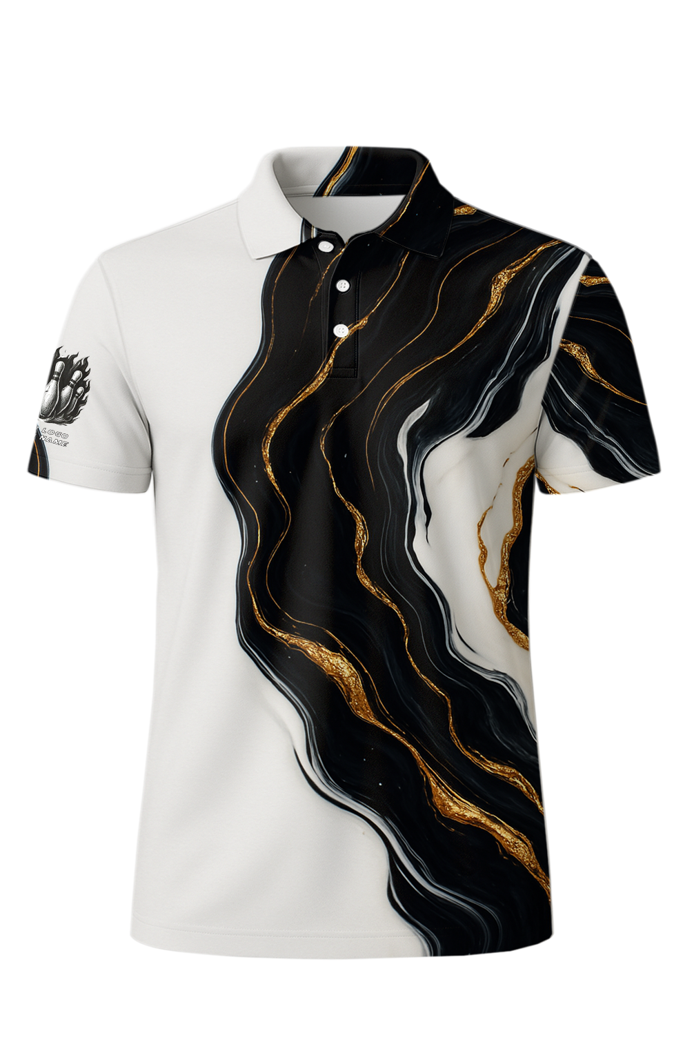 Marble Veins Gilded Edge Bowling Jersey