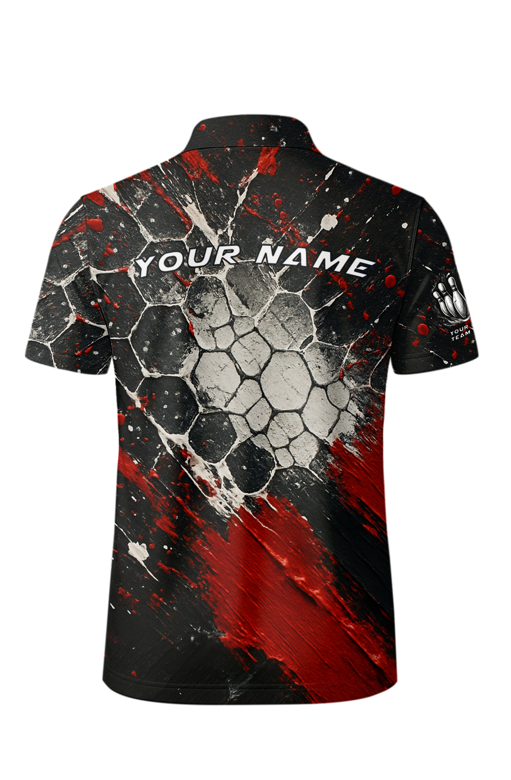 Splatter Paint Honeycomb Strike Bowling Jersey