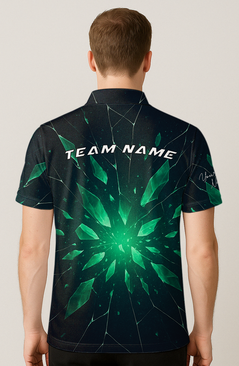 Emerald Crystal Shattered Lanes Bowling Jersey