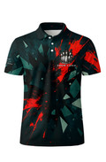 Explosive Geometric Crimson Impact Bowling Jersey
