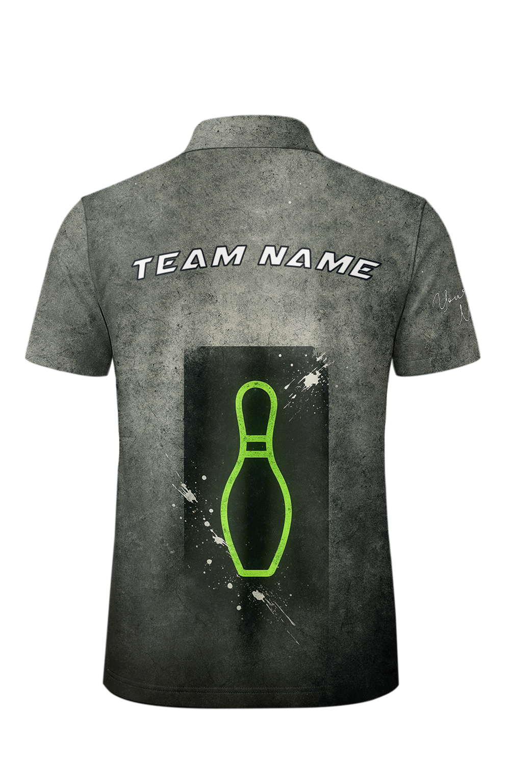 Grunge Neon Bowling Pin Bowling Jersey