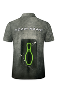 Grunge Neon Bowling Pin Bowling Jersey