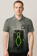 Grunge Neon Bowling Pin Bowling Jersey