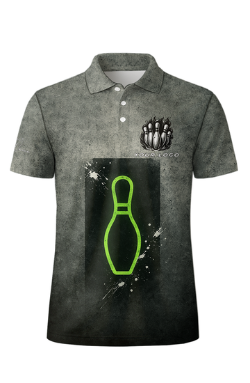 Grunge Neon Bowling Pin Bowling Jersey