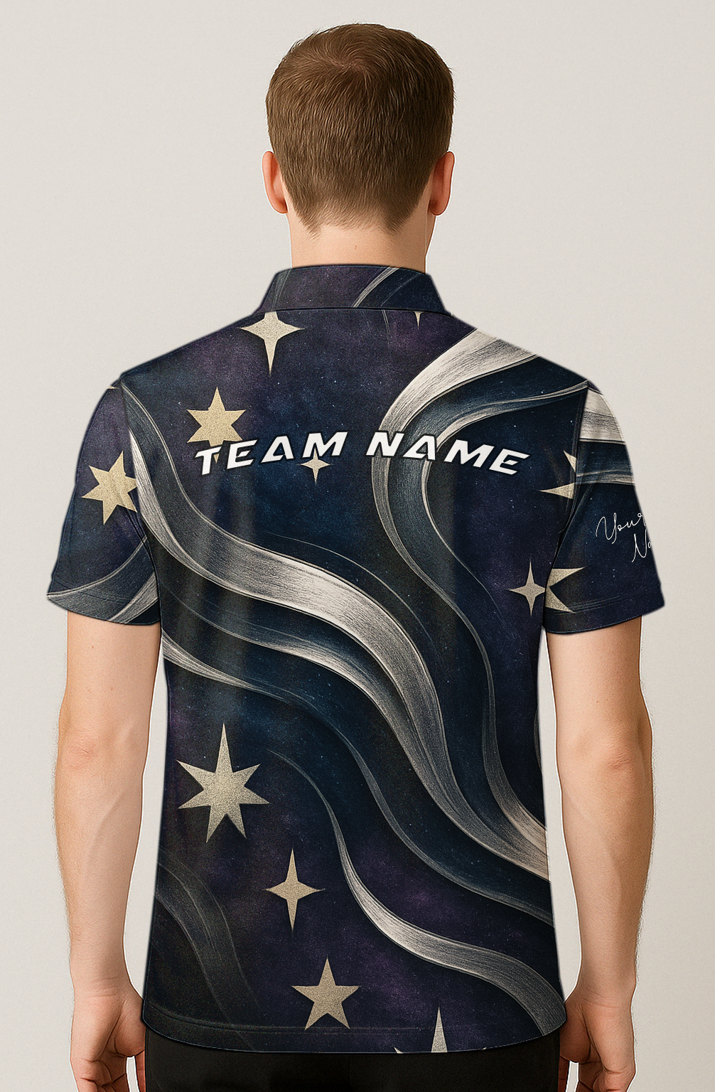 Ethereal Celestial River Stars Bowling Jersey