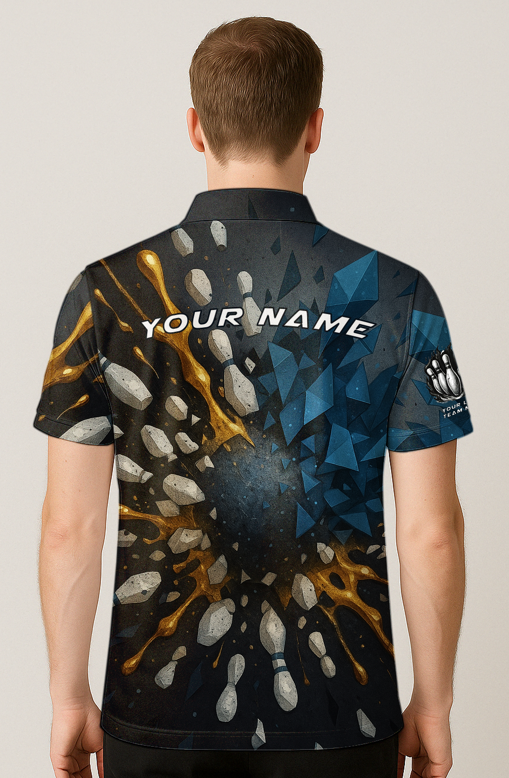 Exploding Pin Shards Bowling Jersey