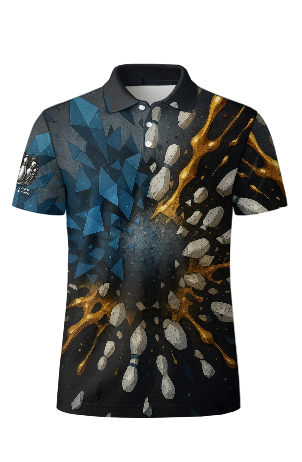 Exploding Pin Shards Bowling Jersey