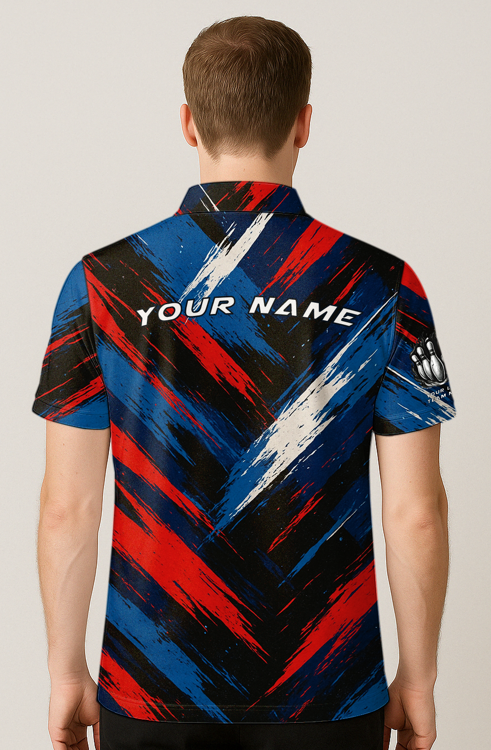 Patriotic Painted Stripes Bowling Jersey