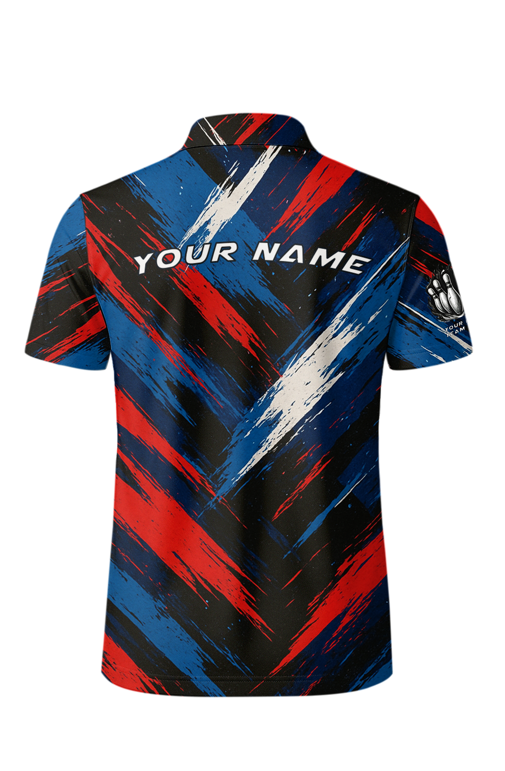 Patriotic Painted Stripes Bowling Jersey
