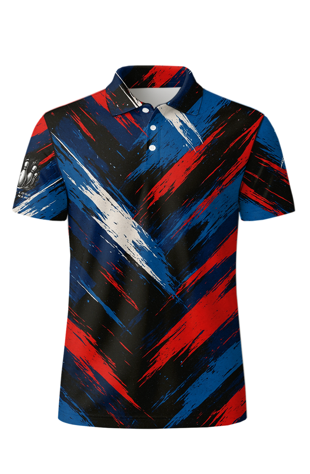 Patriotic Painted Stripes Bowling Jersey
