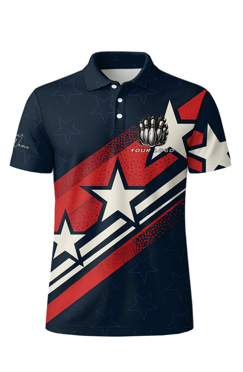 American Stars And Stripes Bowling Jersey