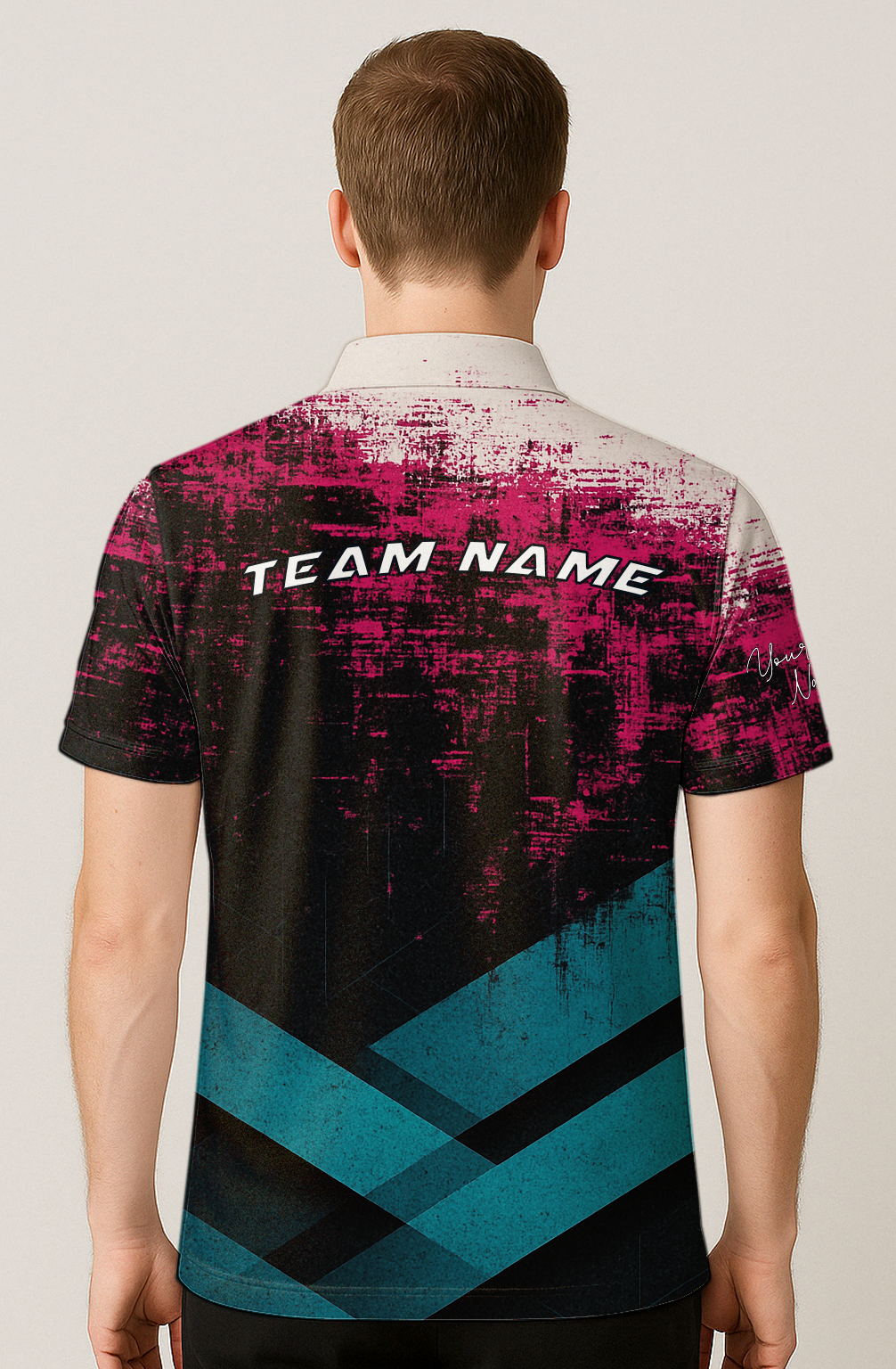 Abstract Splatter Geometric Arrow Bowling Jersey