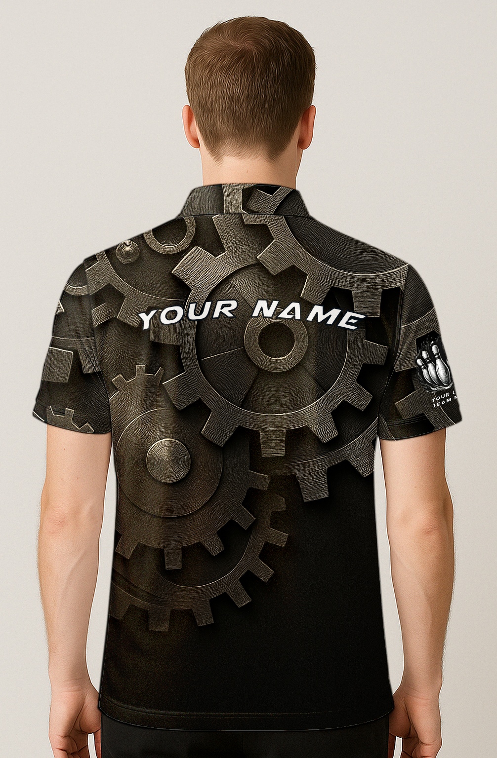 Mechanical Gears Steampunk Grunge Bowling Jersey