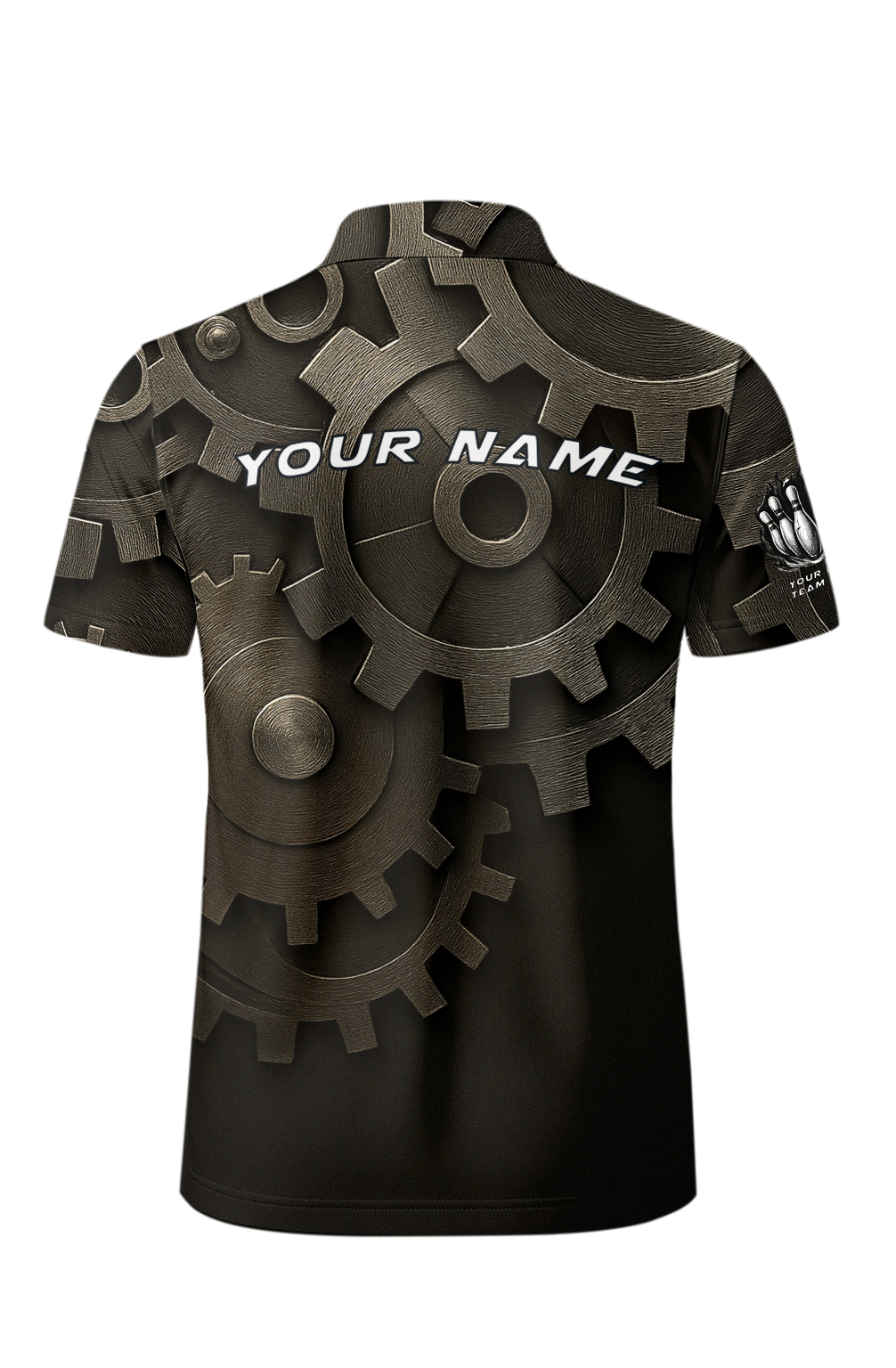 Mechanical Gears Steampunk Grunge Bowling Jersey