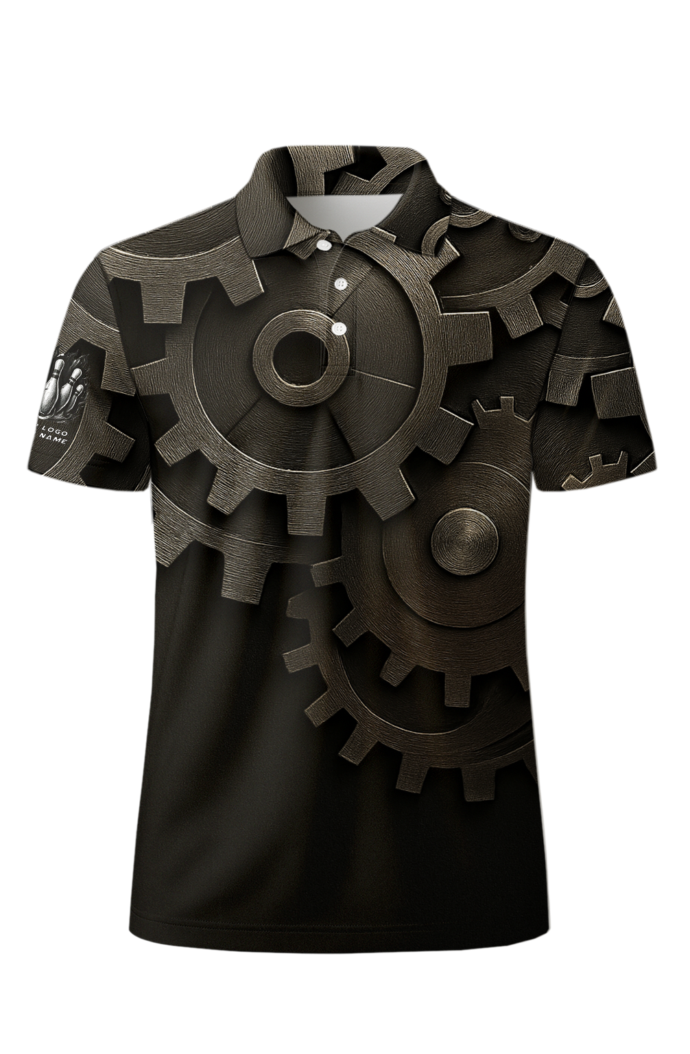 Mechanical Gears Steampunk Grunge Bowling Jersey