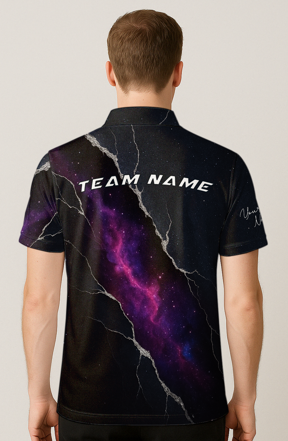 Cracked Cosmic Nebula Space Bowling Jersey