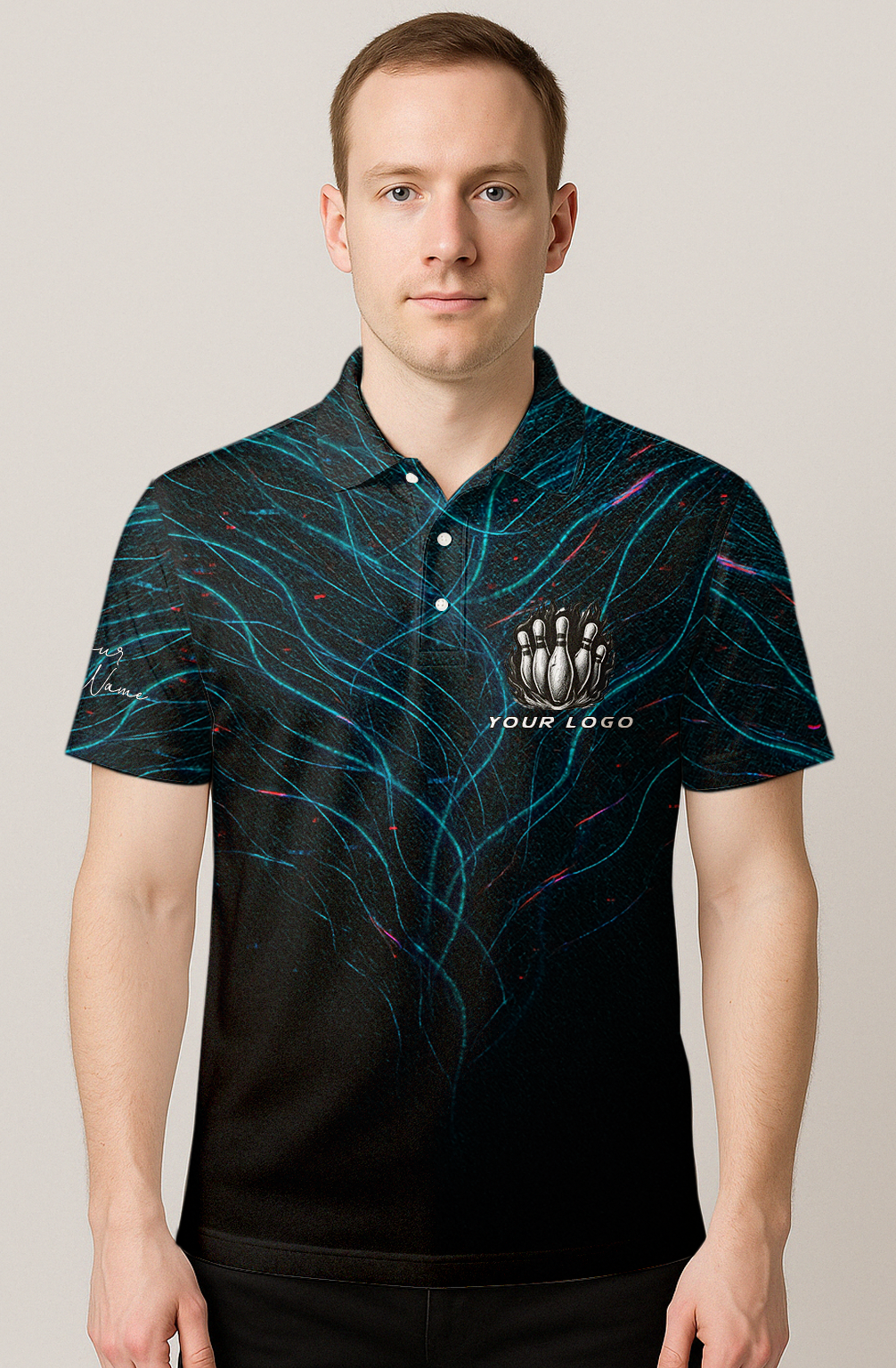 Digital Fiber Network Data Bowling Jersey