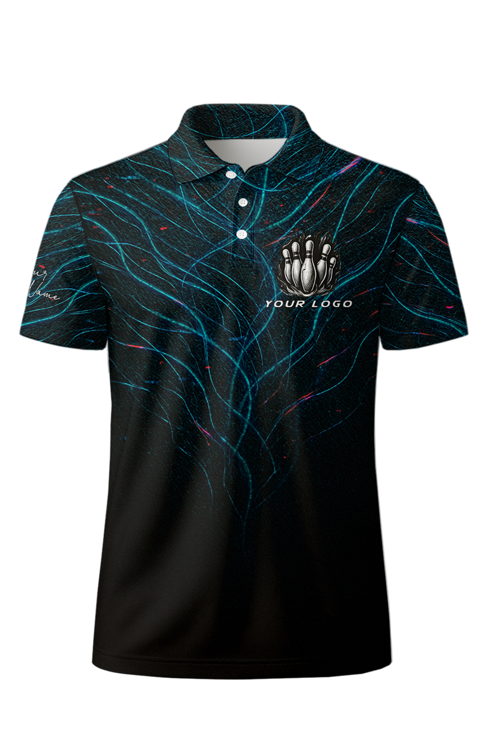 Digital Fiber Network Data Bowling Jersey