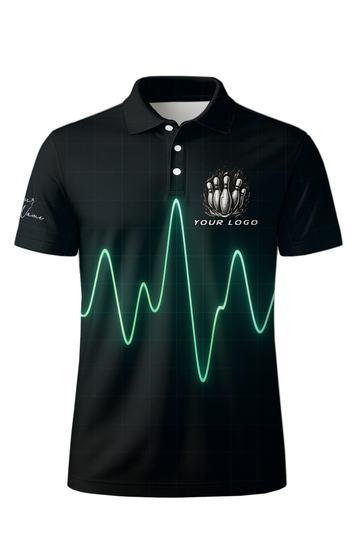 Pulsing Digital Heartbeat Bowling Jersey