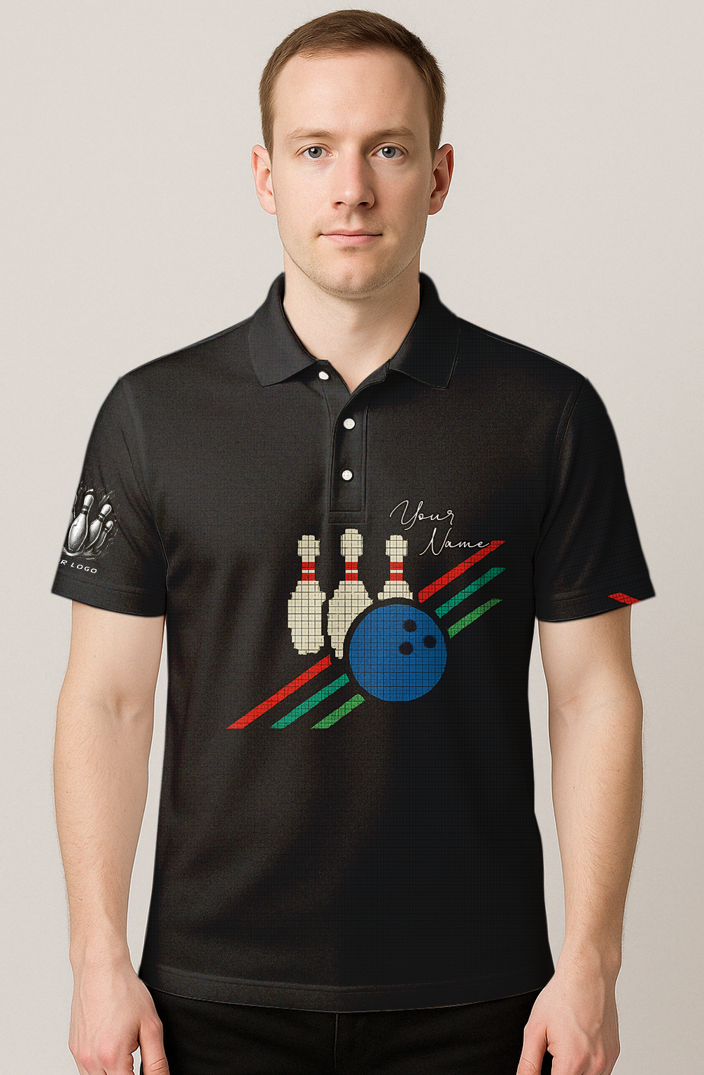 Retro Lanes Pixel Art Bowling Jersey