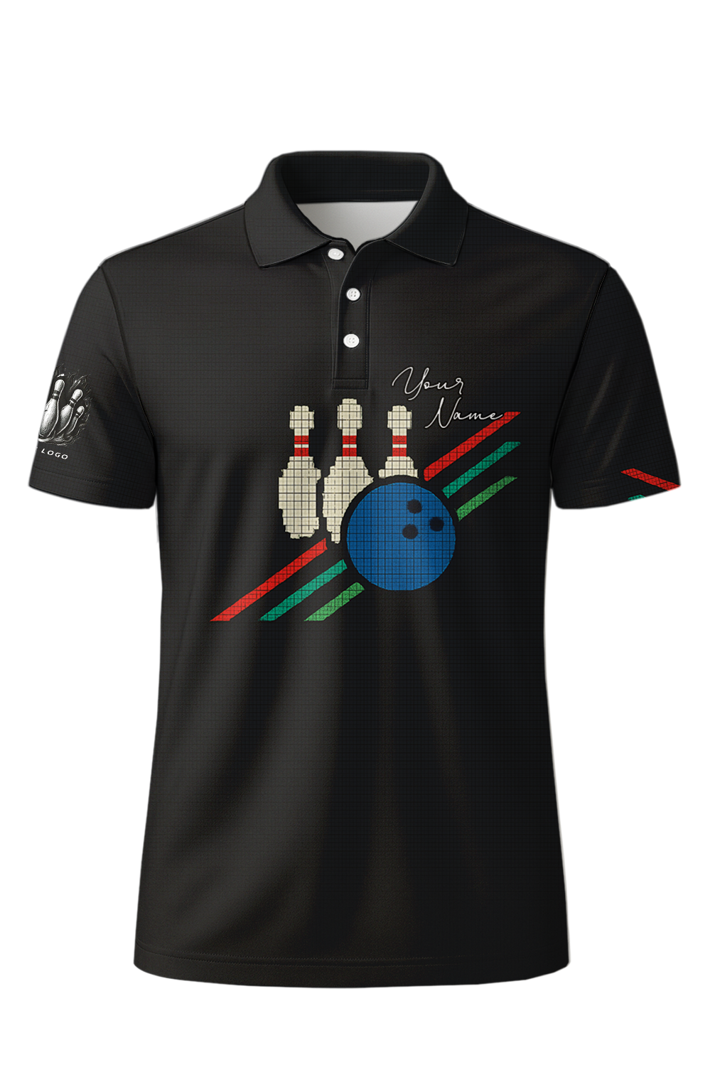 Retro Lanes Pixel Art Bowling Jersey