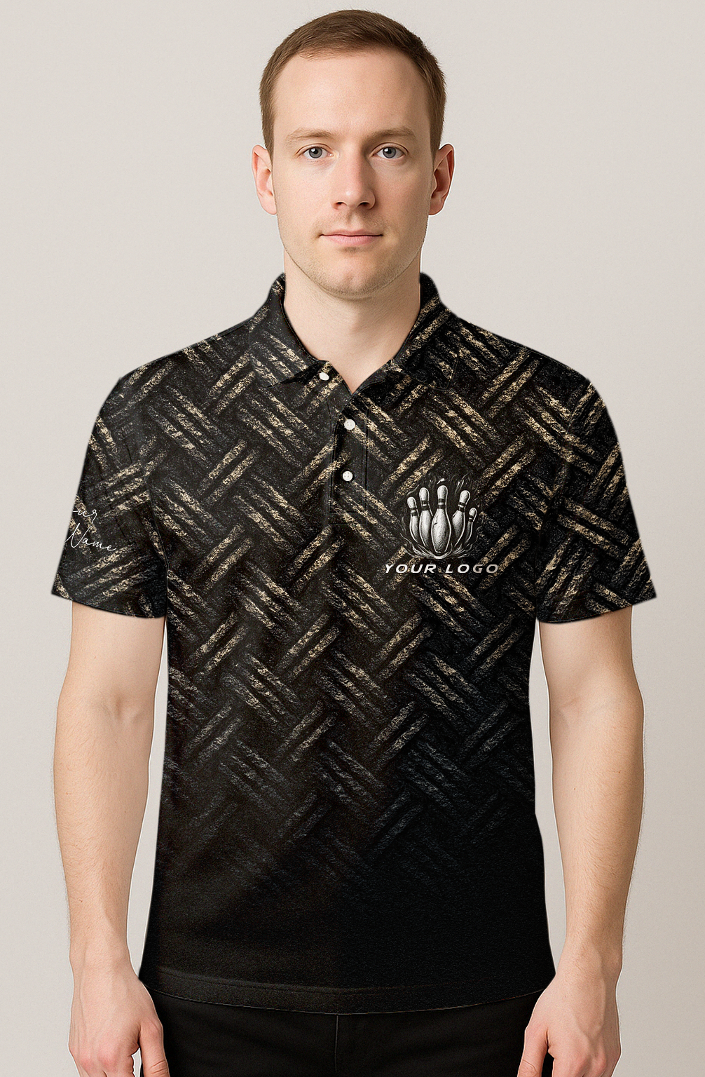 Woven Shadow Graphite Threads Bowling Jersey