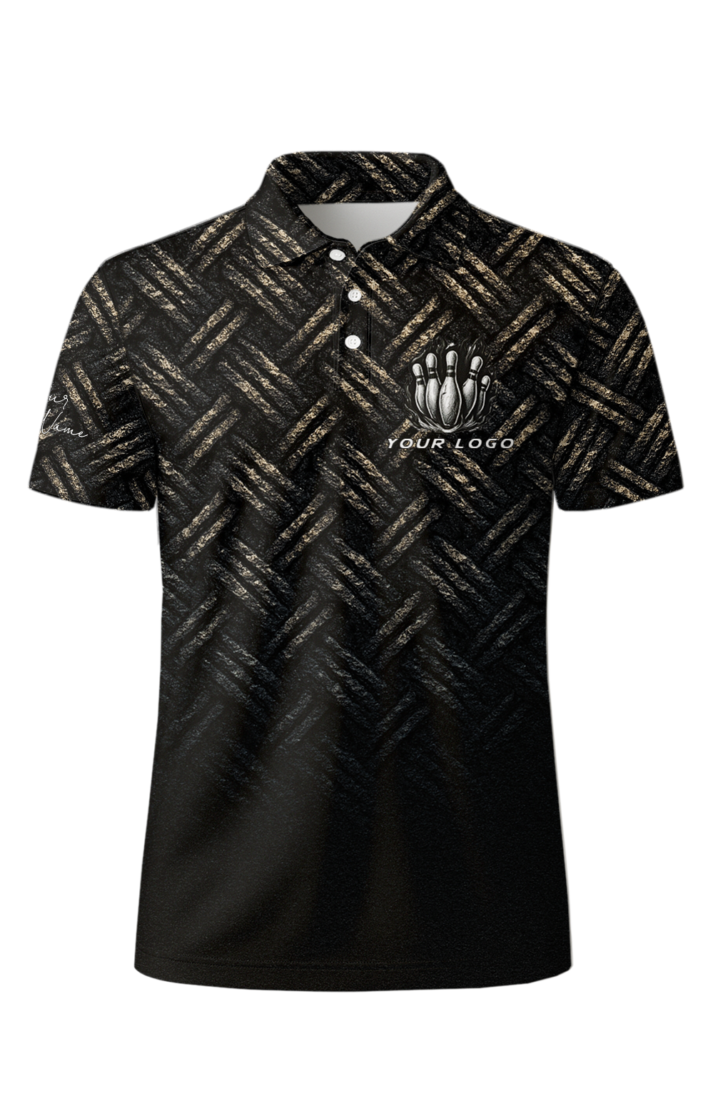 Woven Shadow Graphite Threads Bowling Jersey