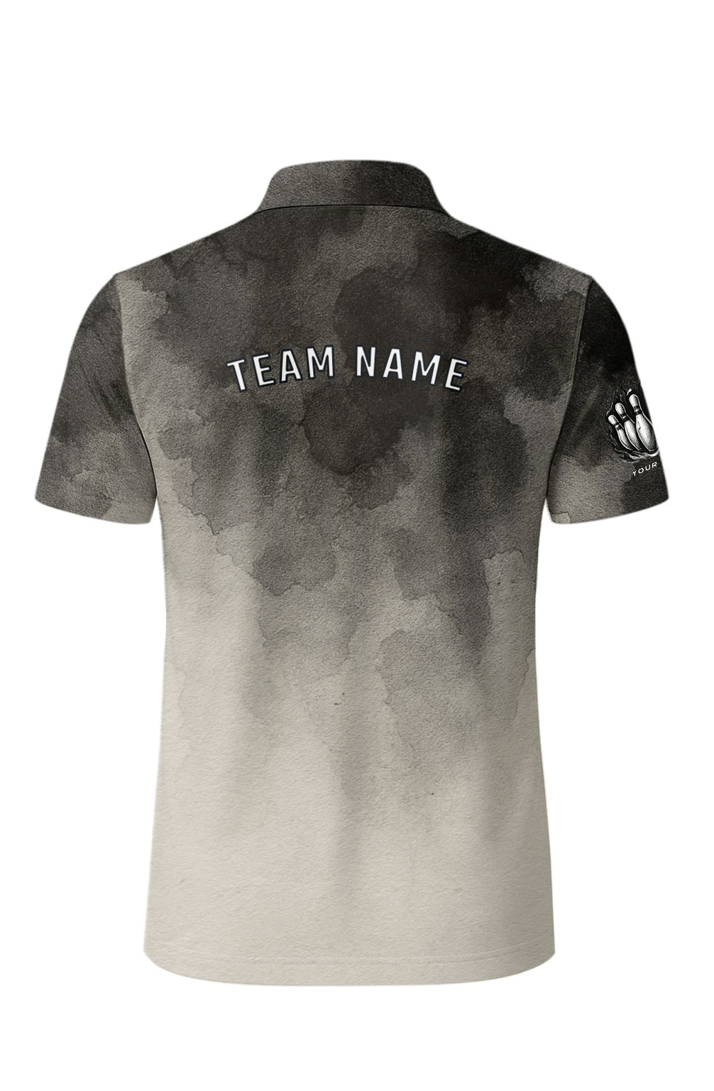 Smoky Ink Wash Stain Bowling Jersey