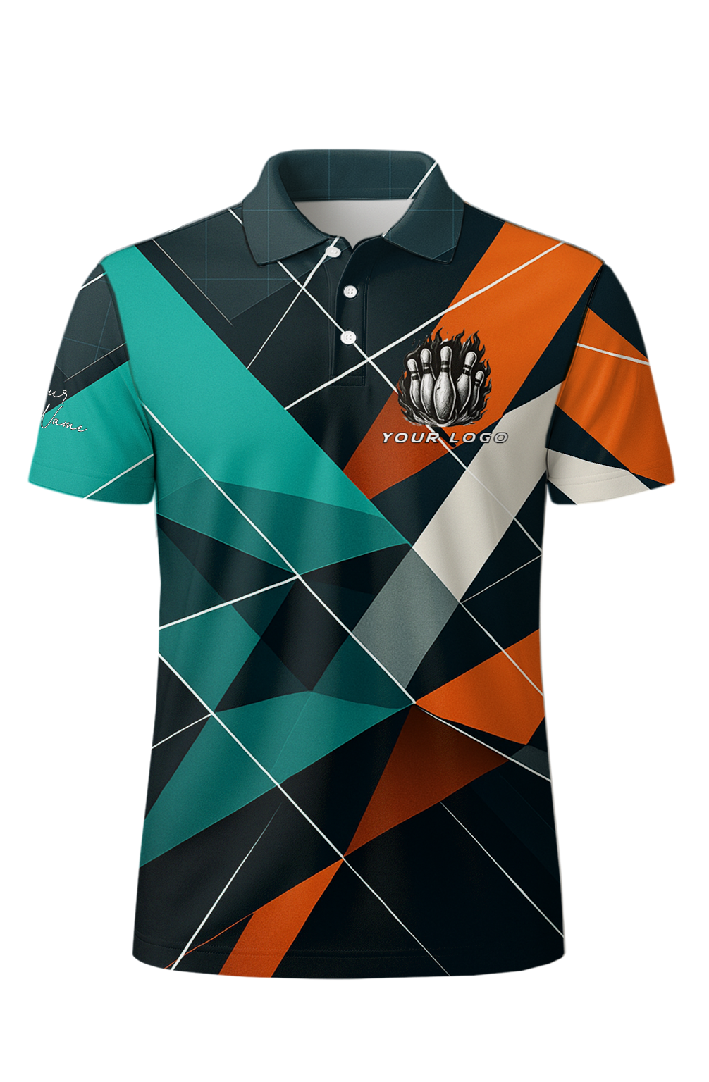 Dynamic Intersecting Shapes Bowling Jersey