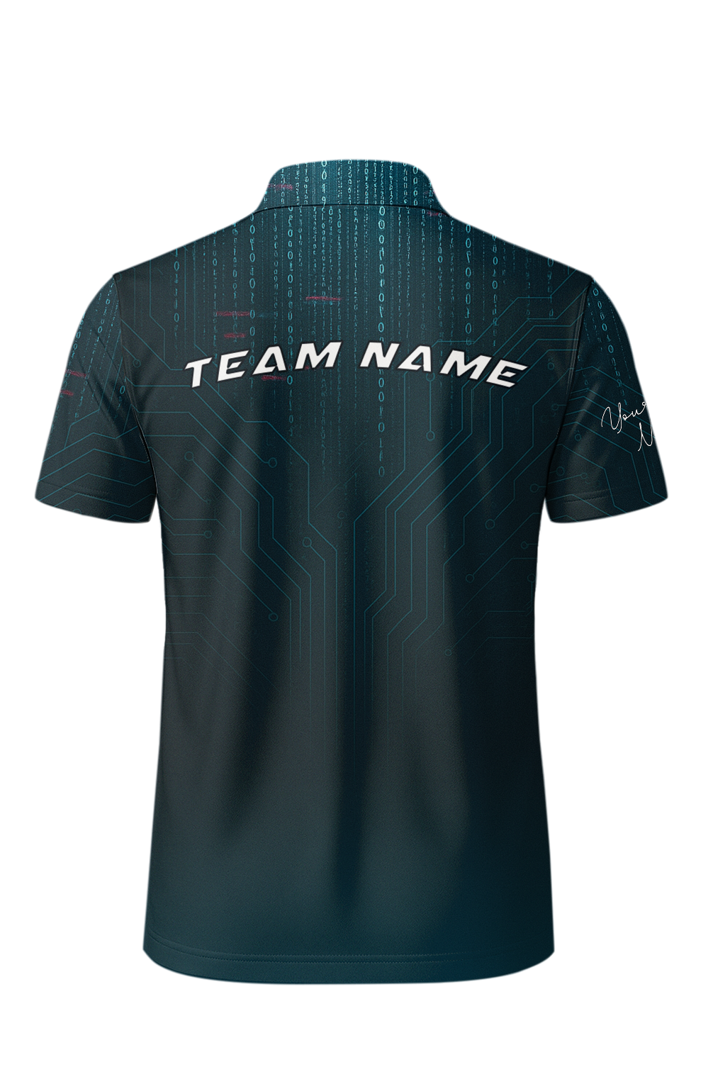 Digital Circuit Matrix Rain Bowling Jersey