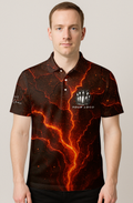Volcanic Fissures Fiery Cracks Bowling Jersey