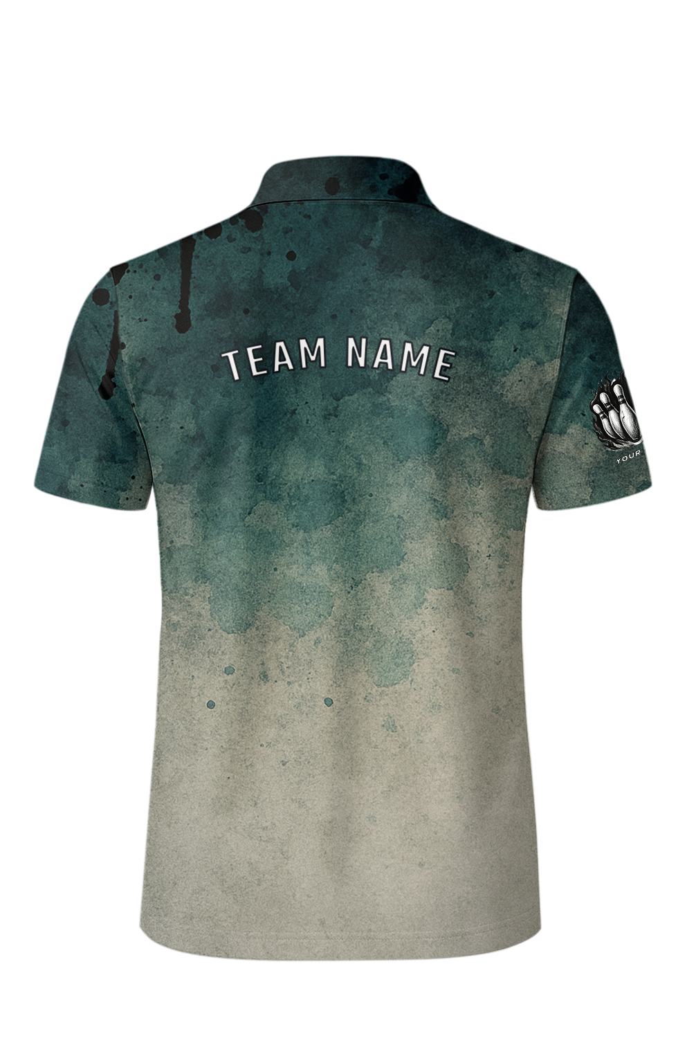 Grungy Watercolor Stain Texture Bowling Jersey