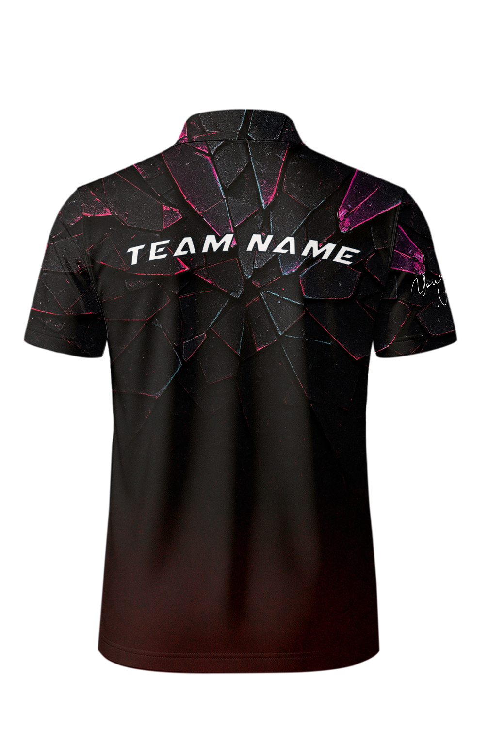 Shattered Dark Pink Glass Bowling Jersey