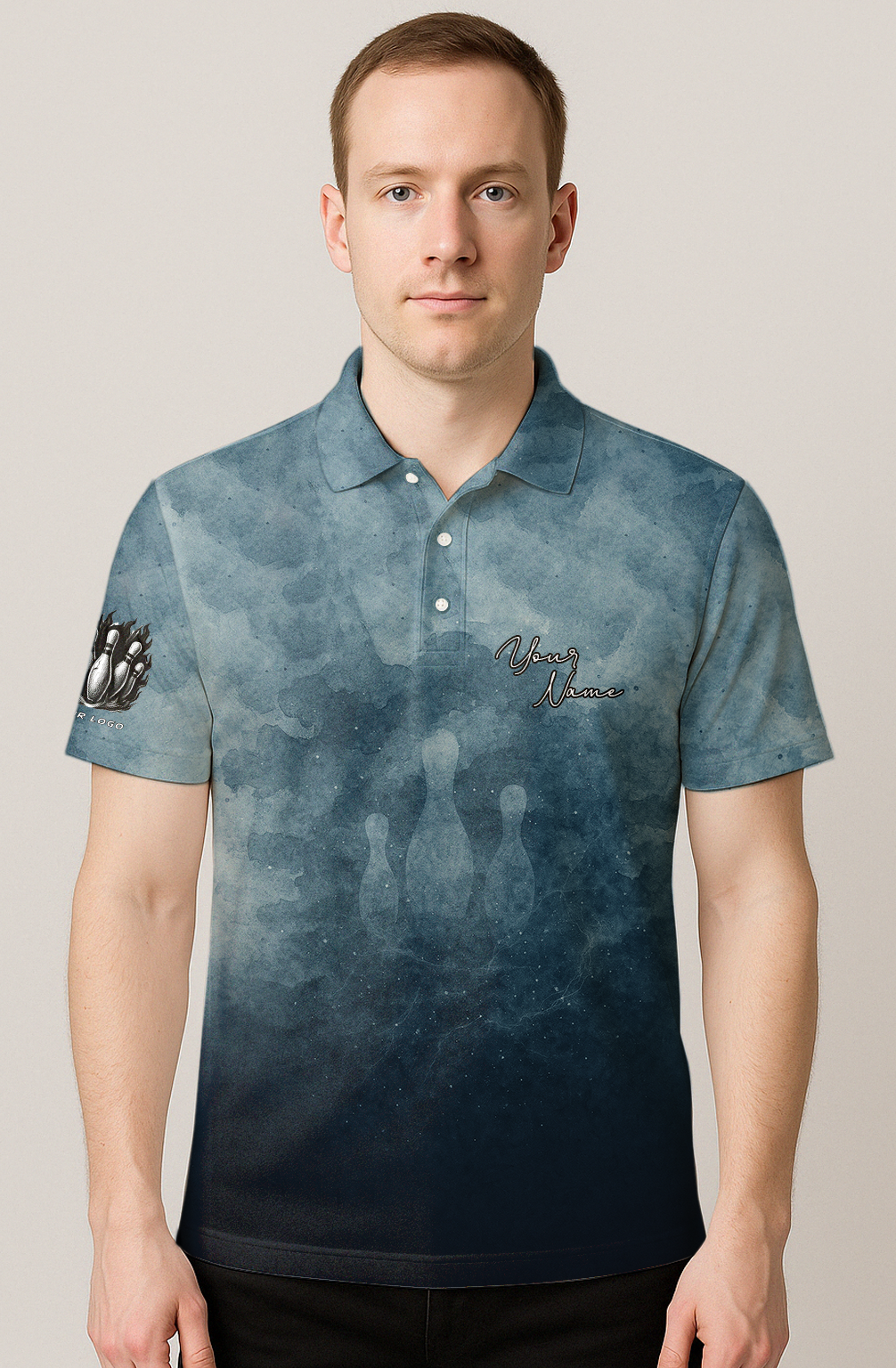 Ethereal Bowling Pins Phantom Bowling Jersey