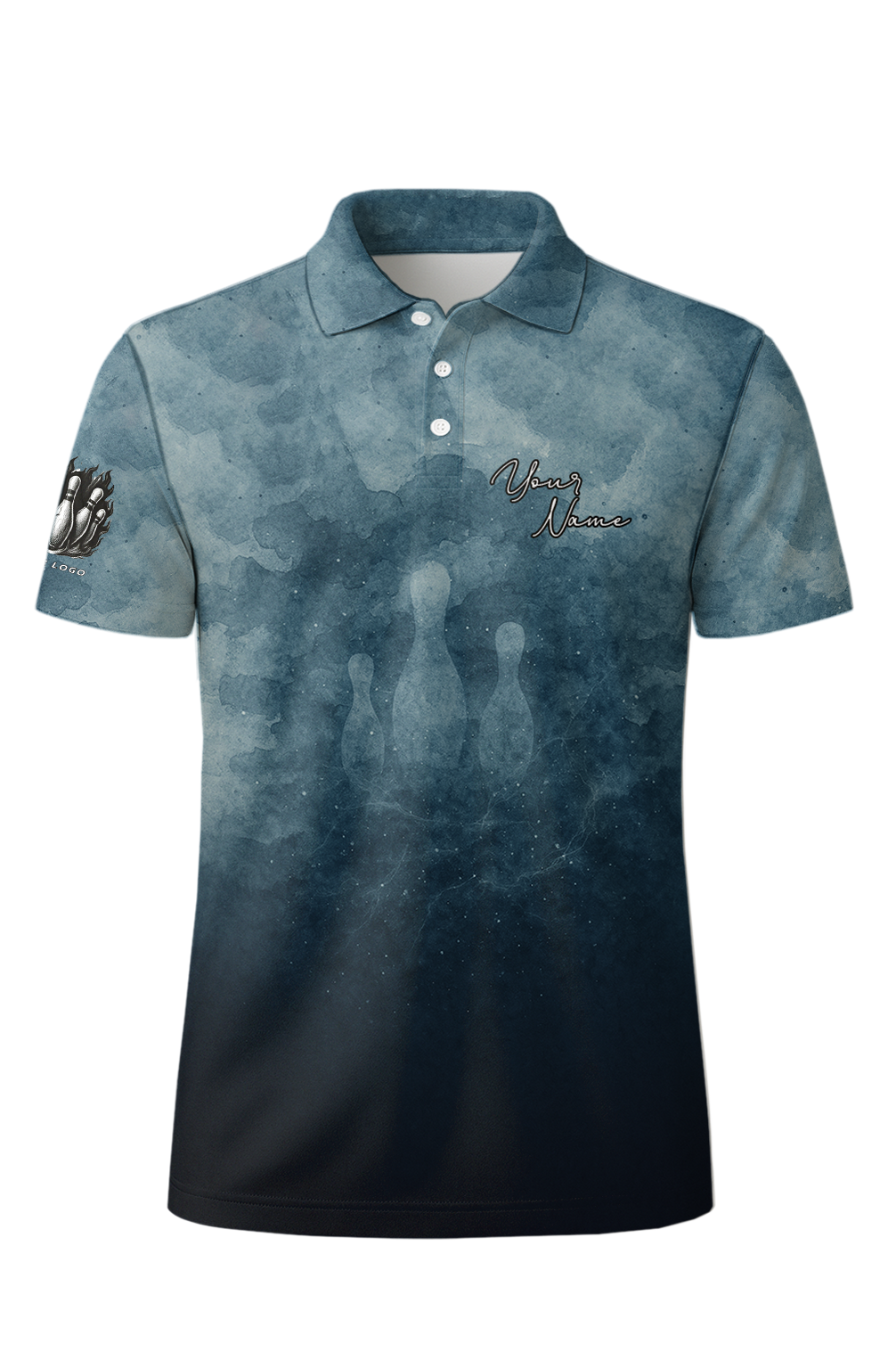 Ethereal Bowling Pins Phantom Bowling Jersey