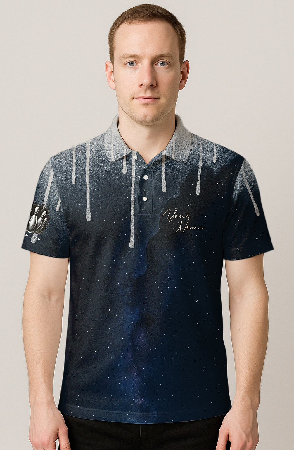 Milky Way Celestial Drip Bowling Jersey