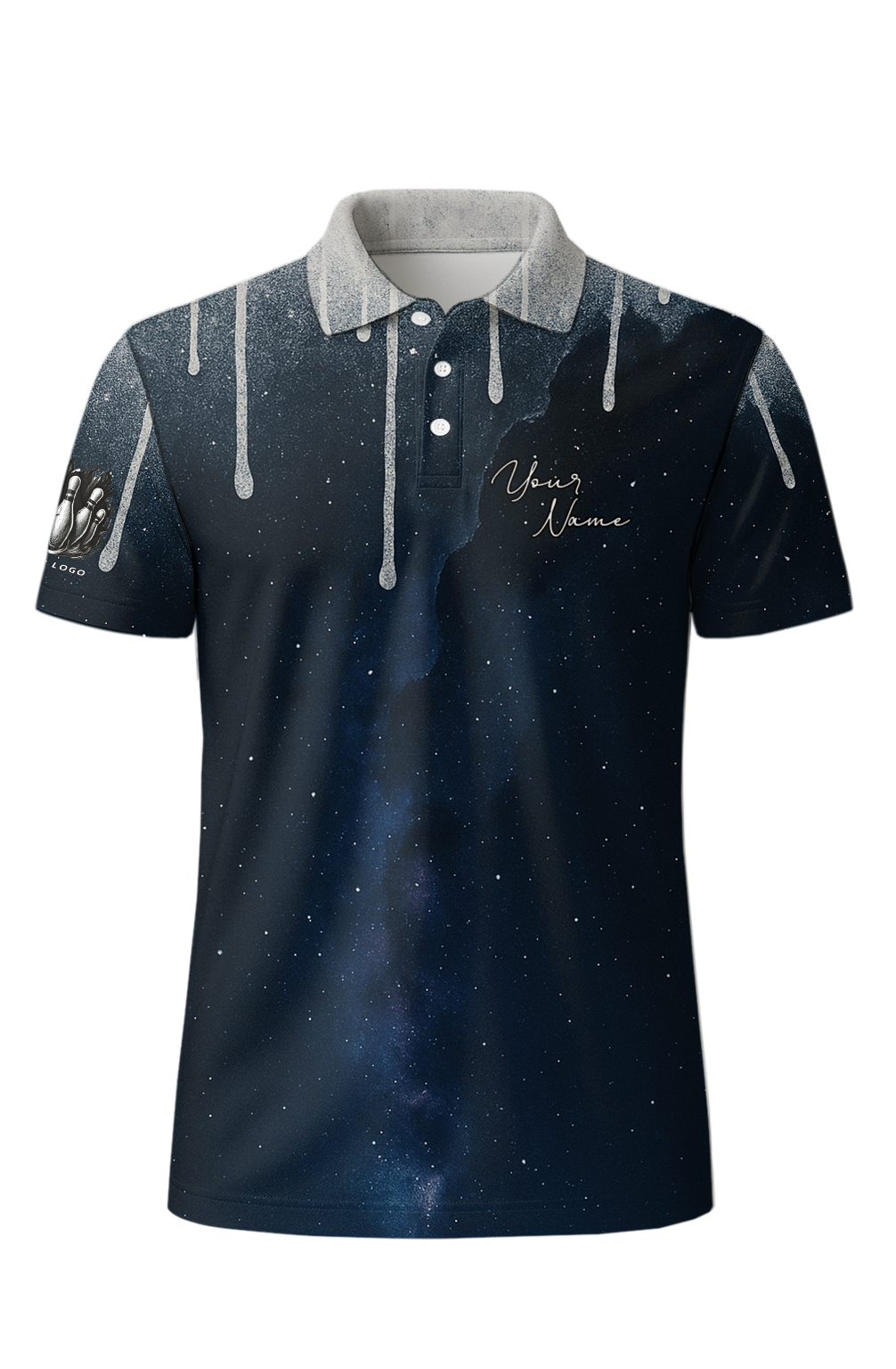 Milky Way Celestial Drip Bowling Jersey