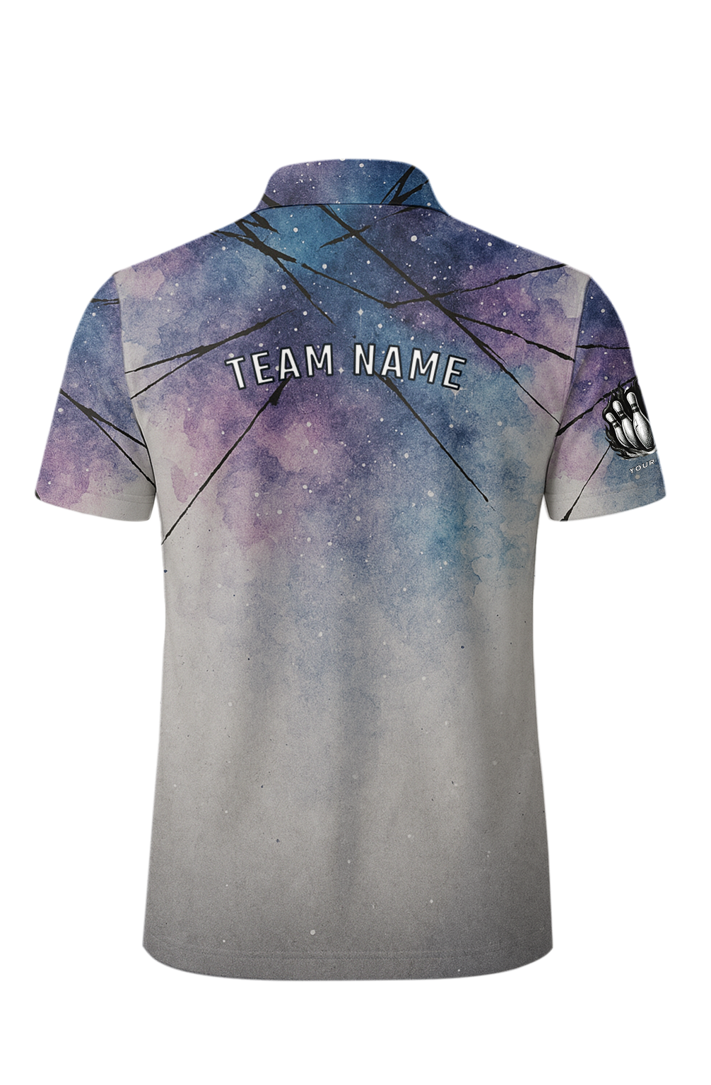 Watercolor Cosmic Shattered Space Bowling Jersey