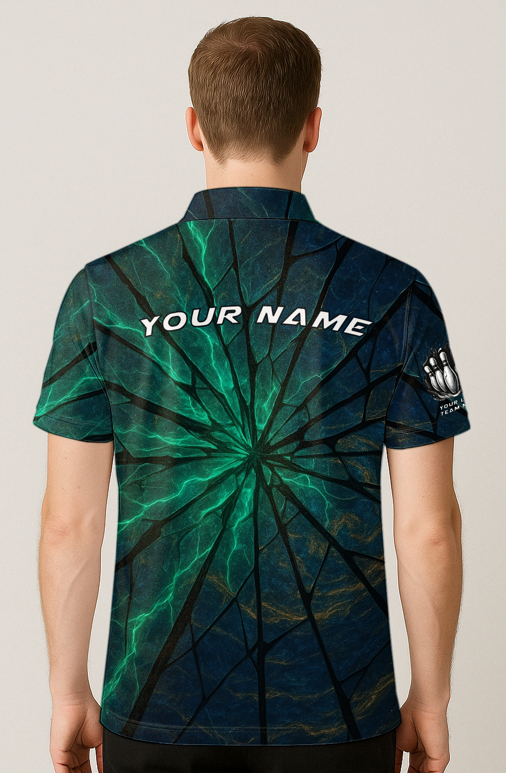 Emerald Fractured Lightning Energy Bowling Jersey