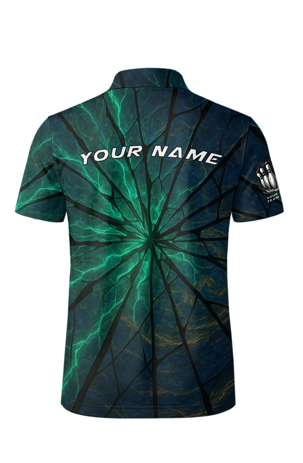 Emerald Fractured Lightning Energy Bowling Jersey