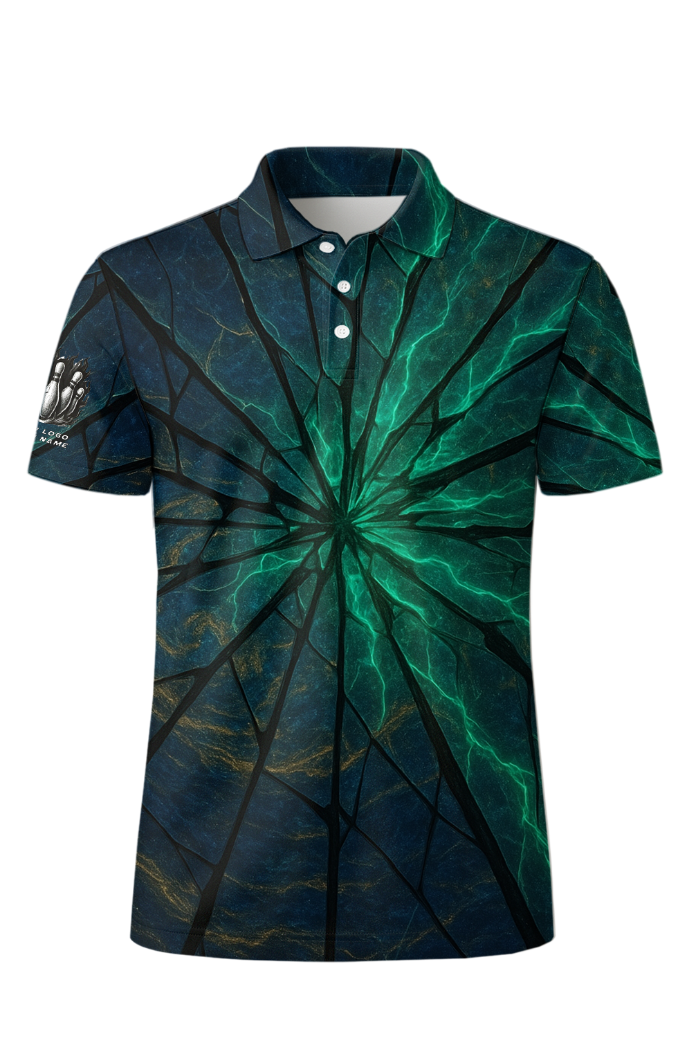 Emerald Fractured Lightning Energy Bowling Jersey