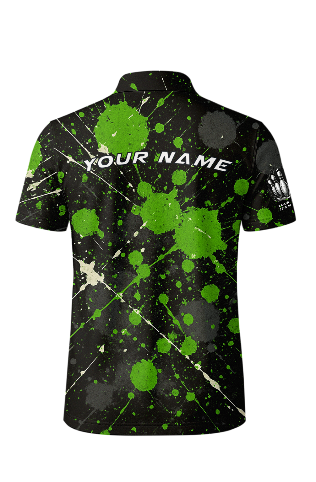Lime Splatter Explosion Chaos Bowling Jersey