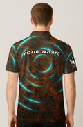 Electric Rust Vortex Glow Bowling Jersey