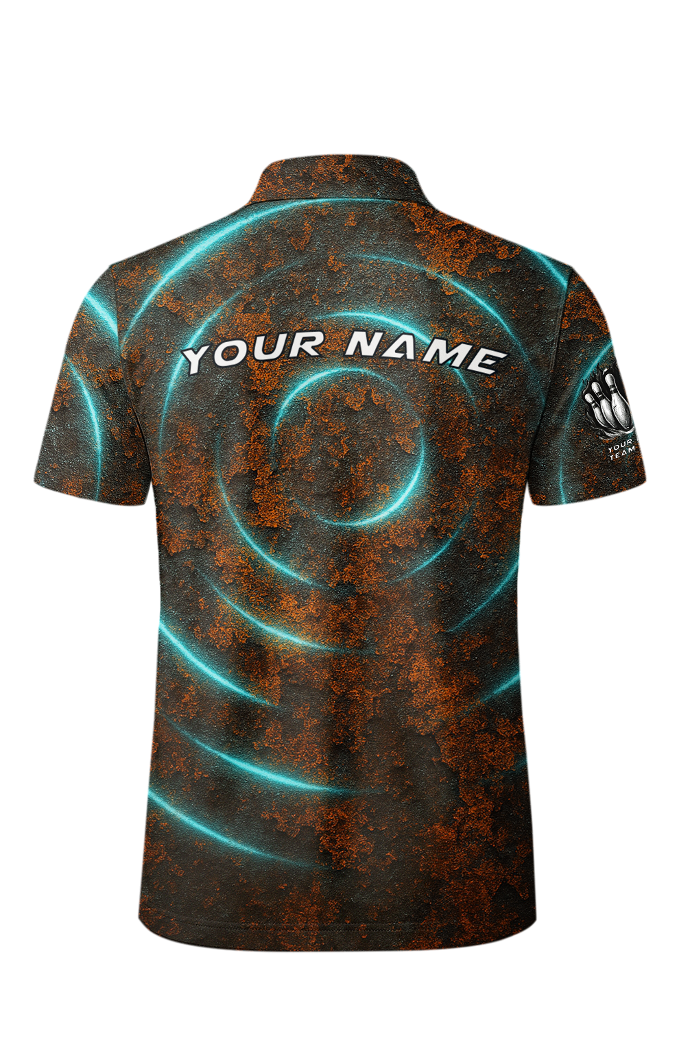 Electric Rust Vortex Glow Bowling Jersey