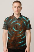Electric Rust Vortex Glow Bowling Jersey