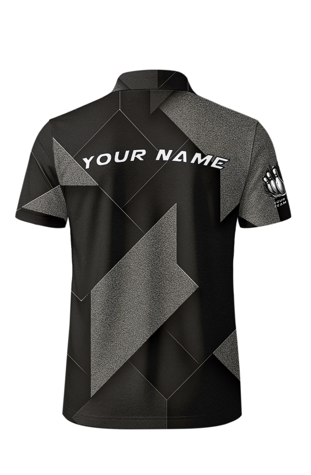 Monochrome Arrowhead Maze Lanes Bowling Jersey