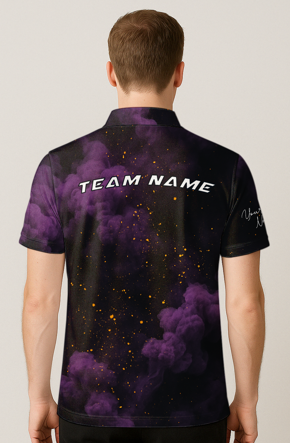 Ethereal Purple Cosmic Cloud Bowling Jersey