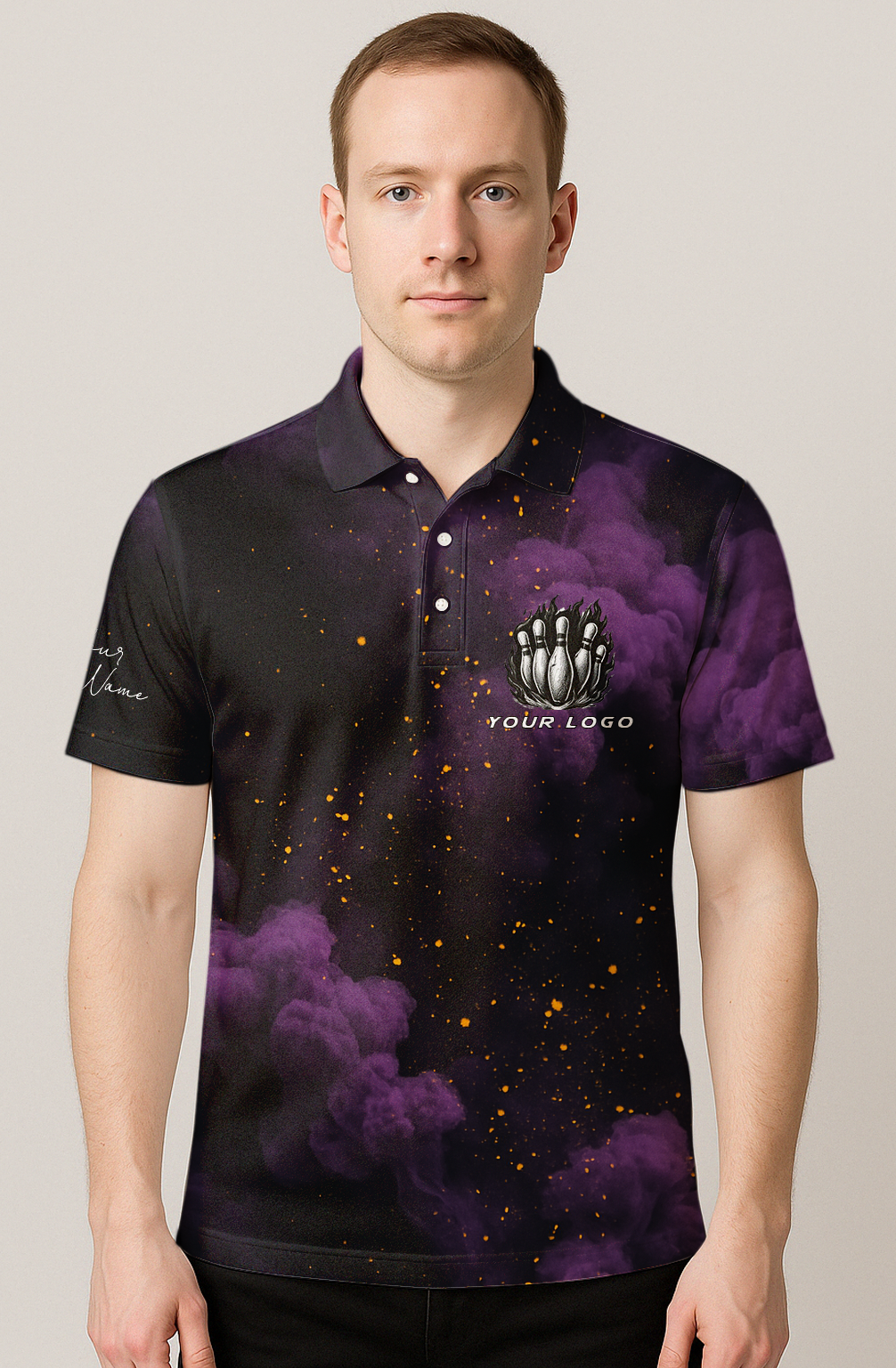 Ethereal Purple Cosmic Cloud Bowling Jersey