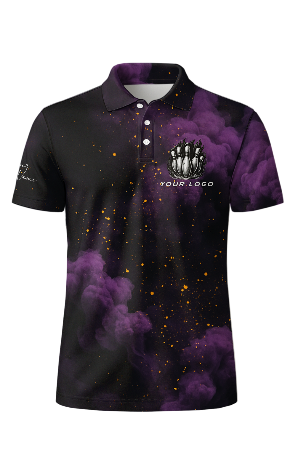 Ethereal Purple Cosmic Cloud Bowling Jersey
